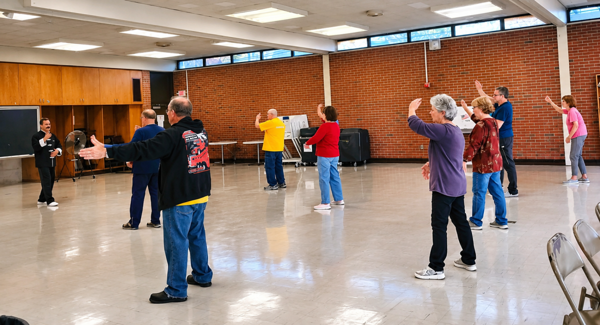 Sensei Charles Barrett teaching Tai Chi students